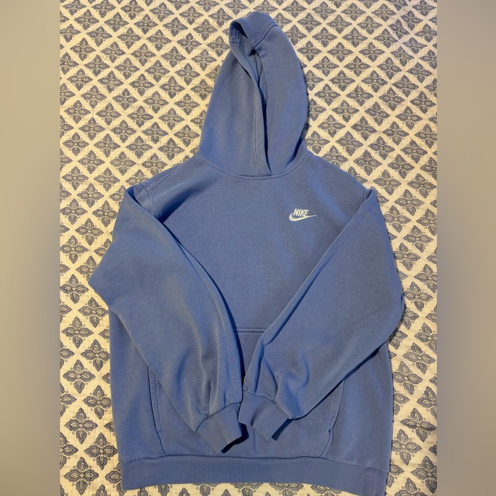 Boys Nike‎ Club Fleece blue hoodie